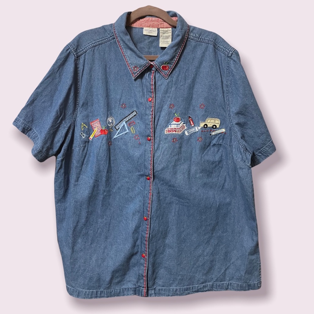 White Stag Plus Denim Teacher Shirt